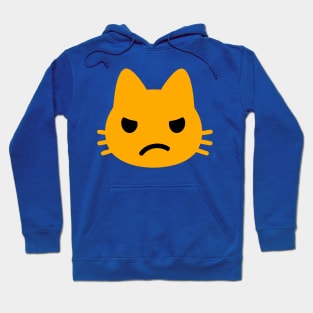 Angry Kitten Cat Face Emoticon Hoodie